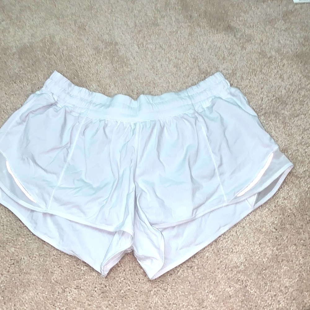 white lululemon shorts